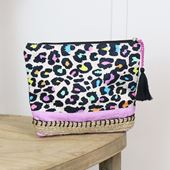 Multicolour Animal Print Make-Up Bag