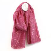 Pink and Metallic Rose Gold Dotty Print Scarf