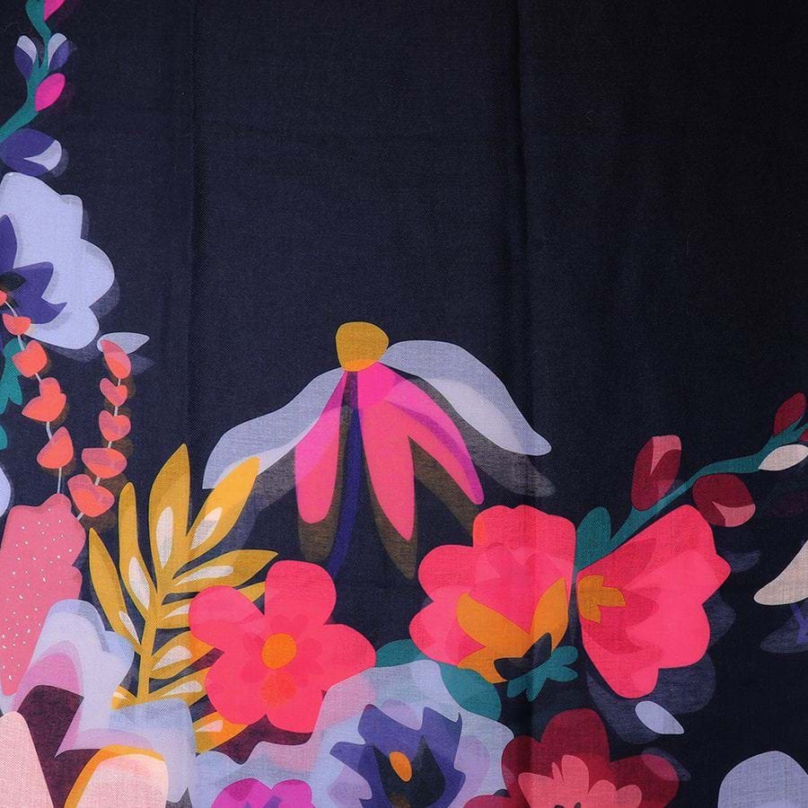 Navy Tropical Paradise Scarf
