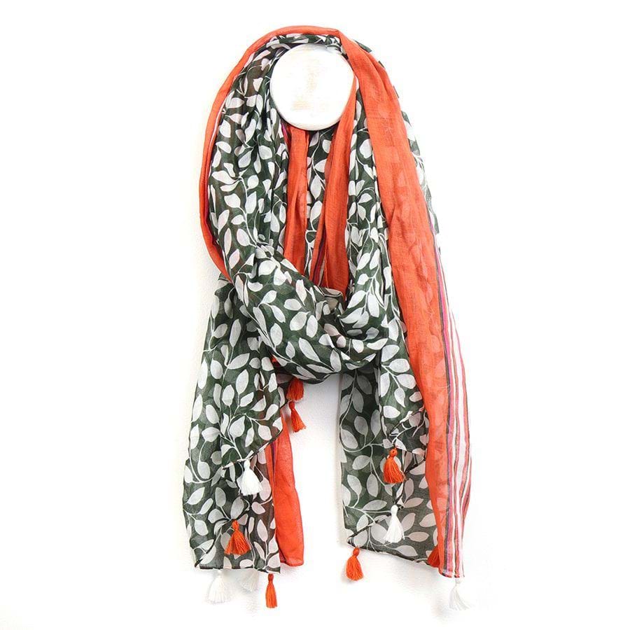 Olive Leaf Print Scarf
