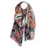 Beige and Orange Mix Floral Vines Scarf