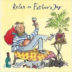 Wine and Book Father's Day Card