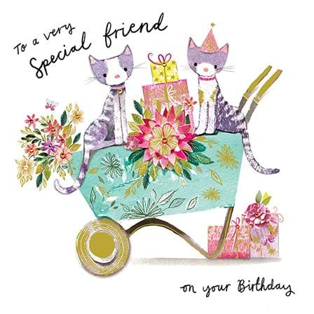 Cats Special Friend Birthday Card