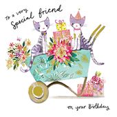 Cats Special Friend Birthday Card