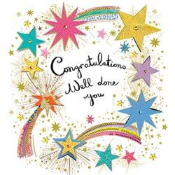 Shooting Stars Congratulations Card