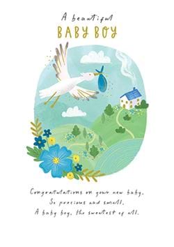 The Sweetest Of All New Baby Boy Card