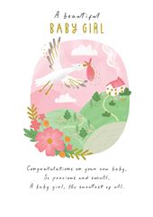 The Sweetest Of All New Baby Girl Card