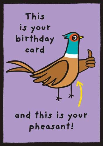 Pheasant Birthday Card