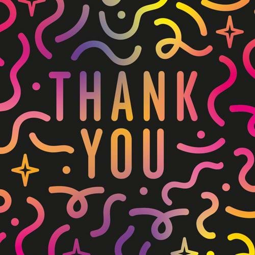 Swirls Thank You Card