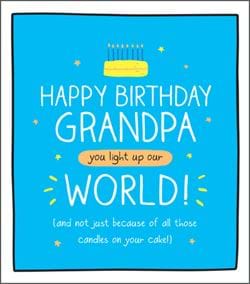 Light Up Our World Grandpa Birthday Card