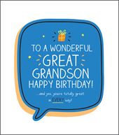 Wonderful Great Grandson Birthday Card