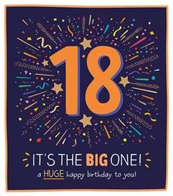 The Big One 18th Birthday Card