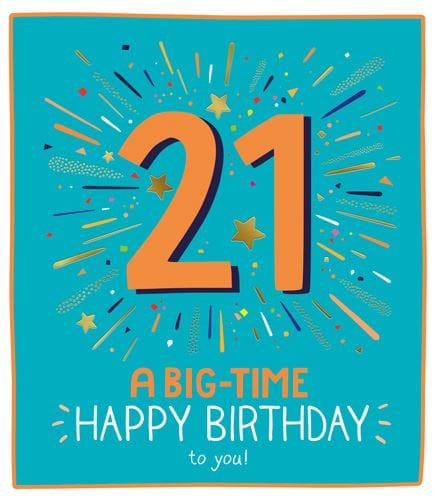 Big-Time 21st Birthday Card