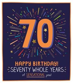 Sensational 70th Birthday Card