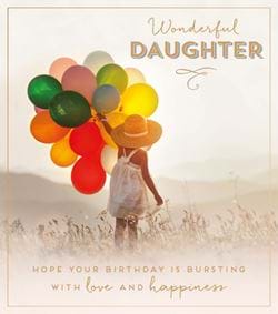 Bursting With Love Daughter Birthday Card