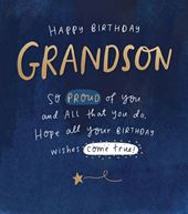 So Proud Grandson Birthday Card