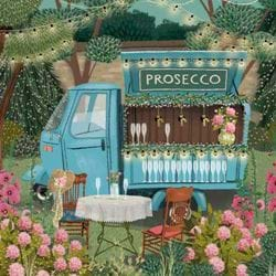 Prosecco Van Greeting Card