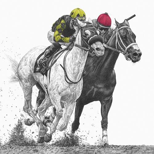Horse Racing Greeting Card