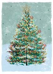 Evergreen Tree  - Personalised Christmas Card