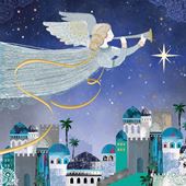Angel Over Bethlehem Christmas Card