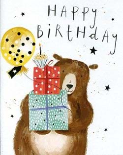Bear and Presents Birthday Card