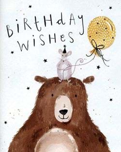 Bear and Mouse Birthday Card