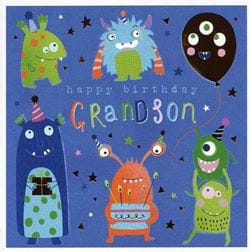 Monsters Grandson Birthday Card