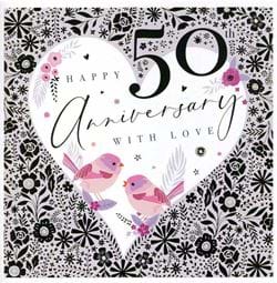 With Love 50th Anniversary Card