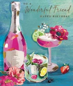 Cocktail Hour Friend Birthday Card