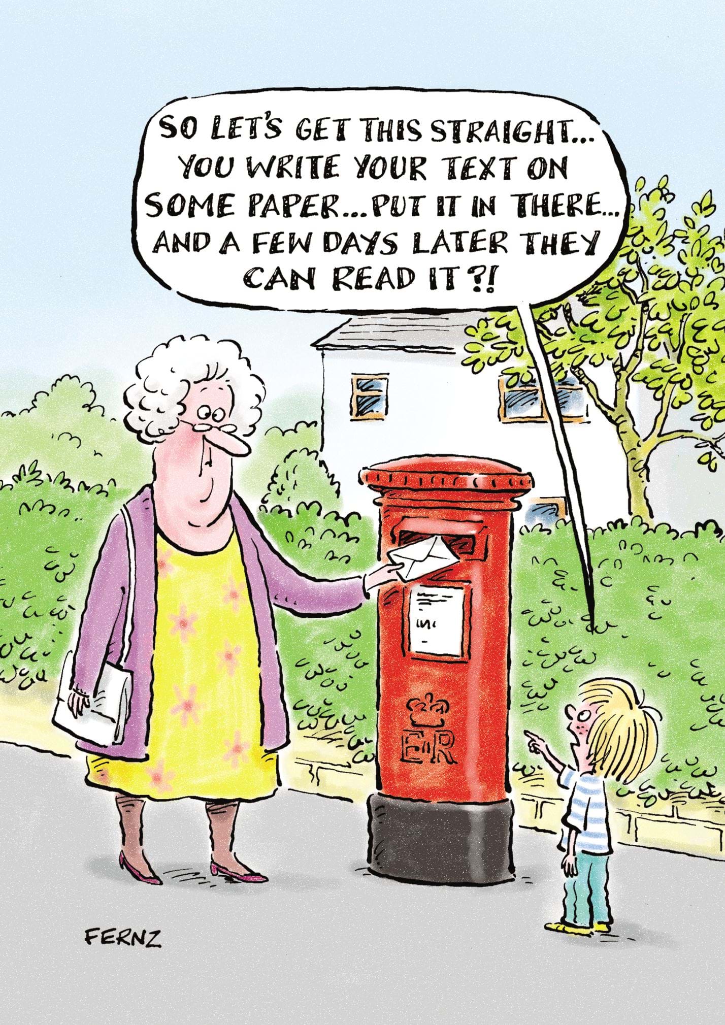 Posting a Letter Birthday Card