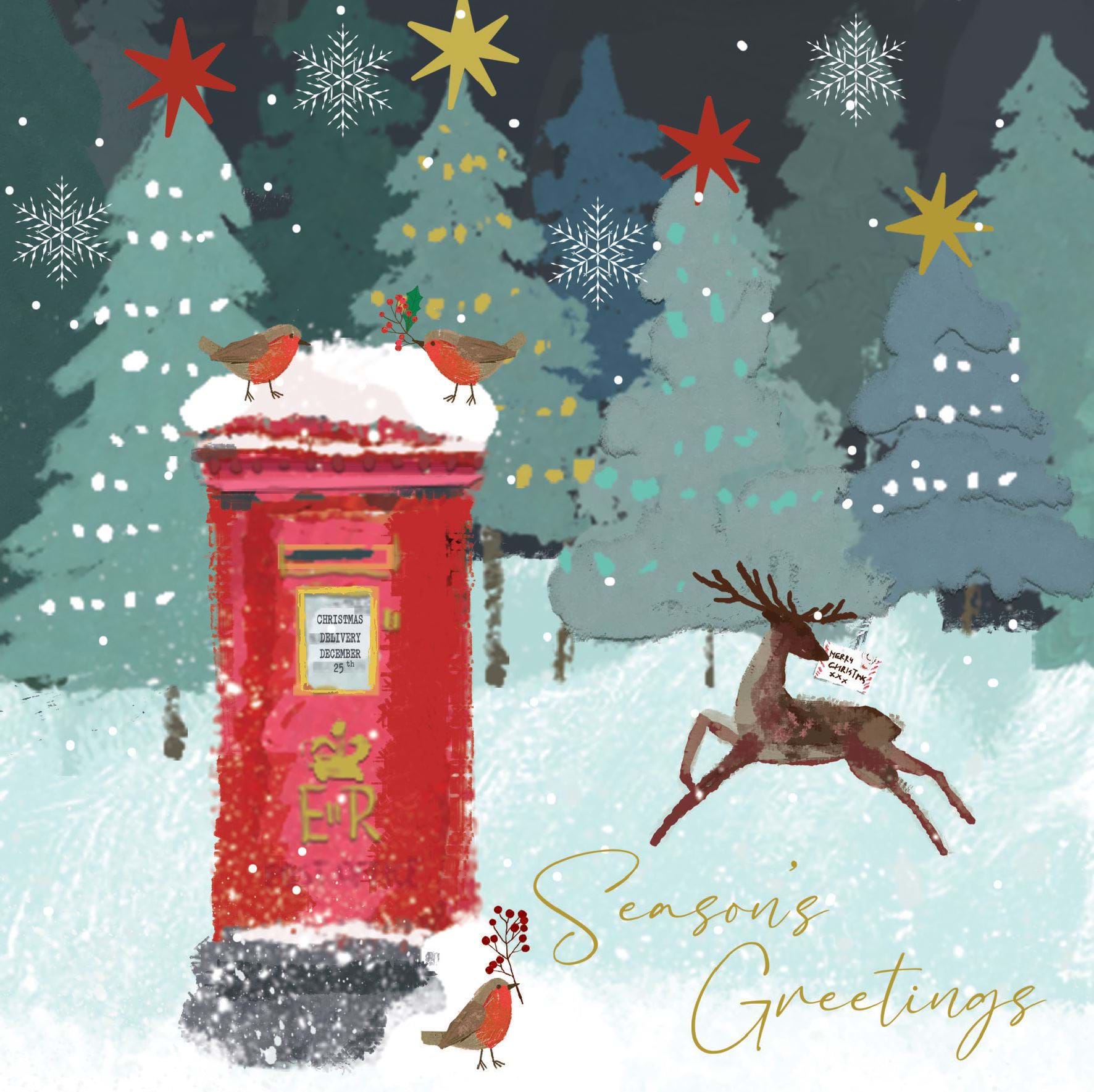 Christmas Postbox - Personalised Christmas Card