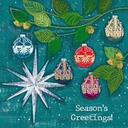 Baubles - Personalised Christmas Card