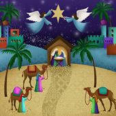 Blessed Nativity - Personalised Christmas Card
