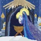 By The Manger - Personalised Christmas Card