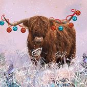 Wild Flowers Highland - Personalised Christmas Card