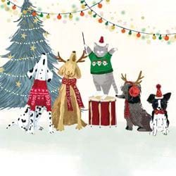 Doggy Choir - Personalised Christmas Card