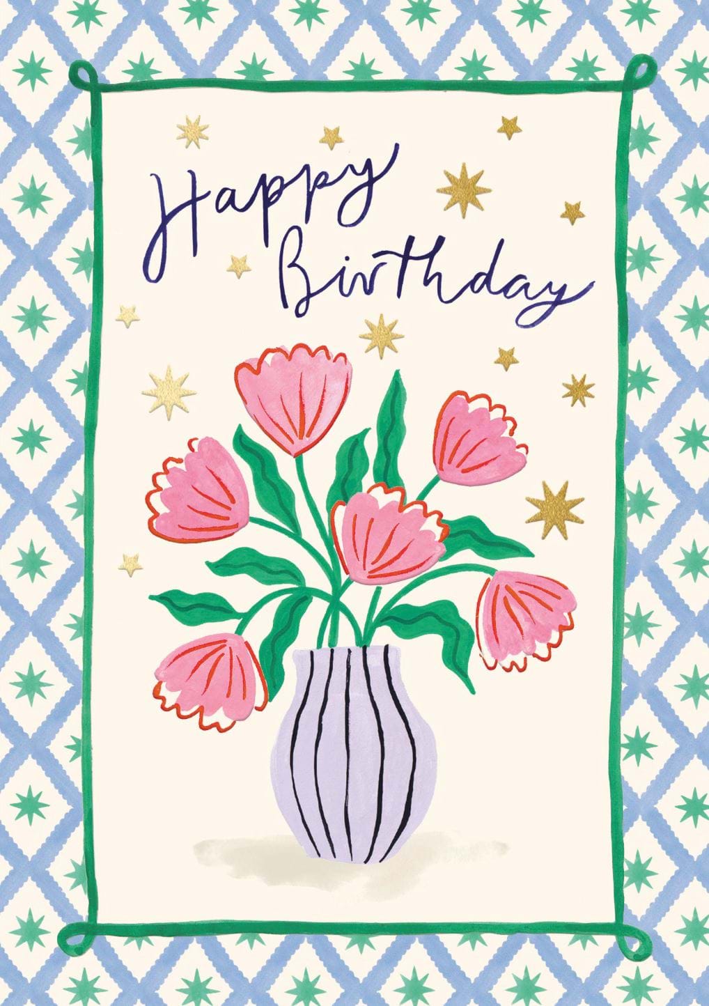 Vase of Flowers Birthday Card