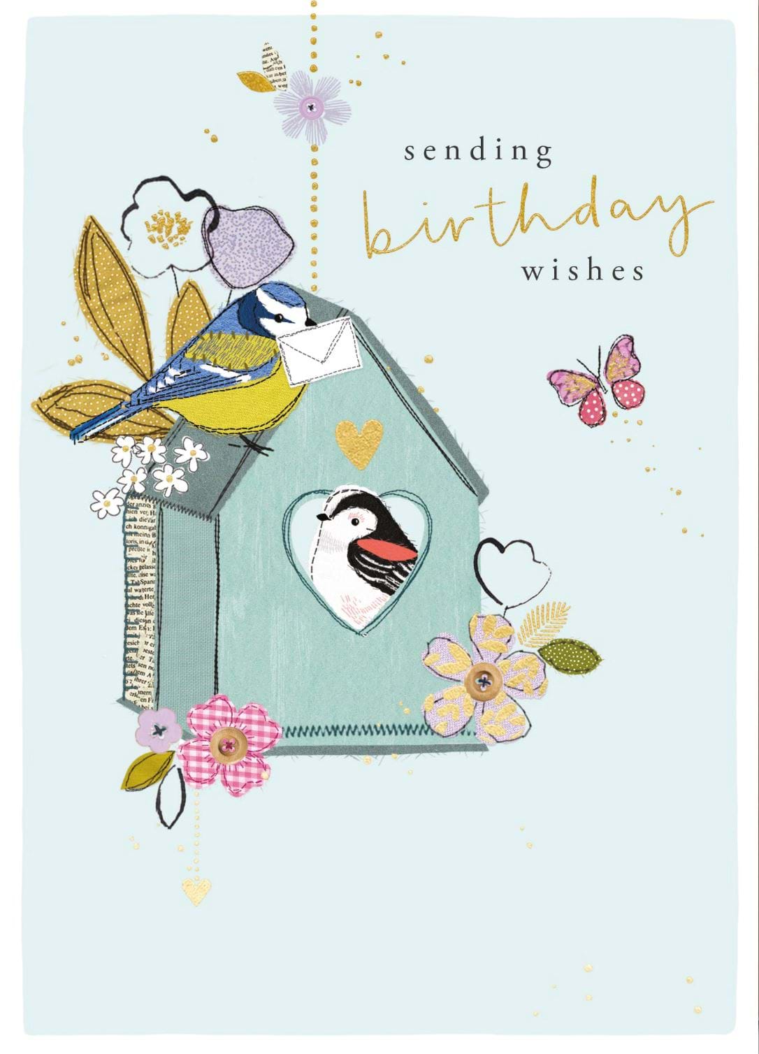 Bird House Birthday Card