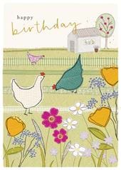 Allotment Chickens Birthday Card