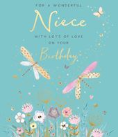 Dragonflies Niece Birthday Card