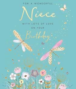 Dragonflies Niece Birthday Card