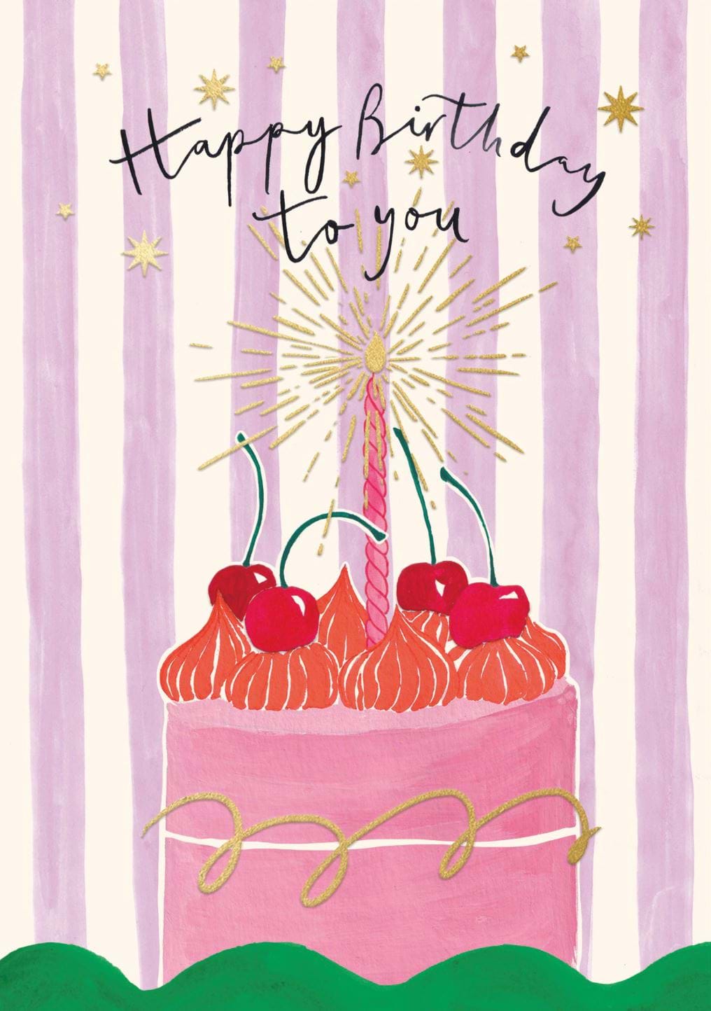 Cherry Cake Birthday Card