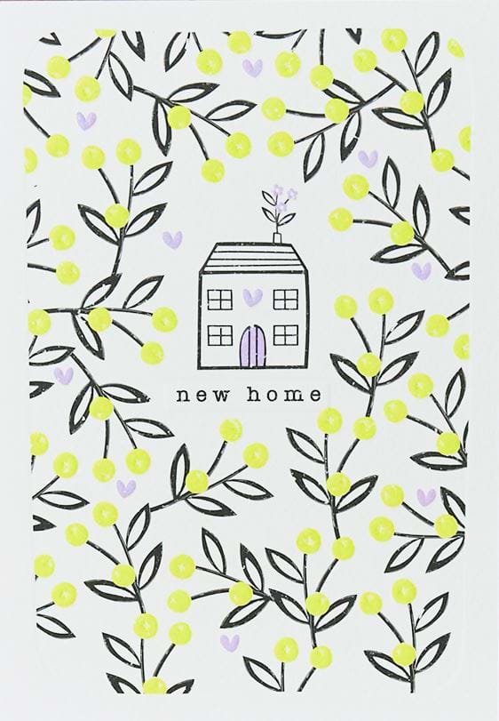 Yellow Flowers New Home Card