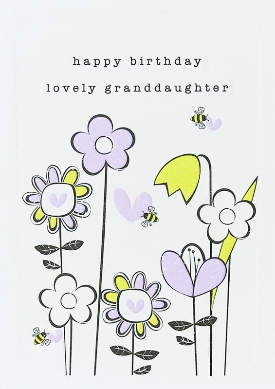 Lovely Granddaughter Birthday Card