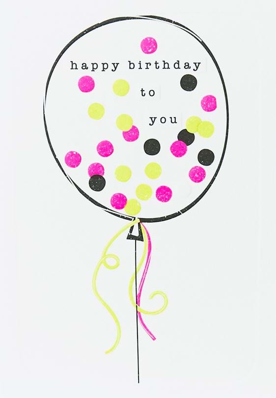 Balloon Birthday Card