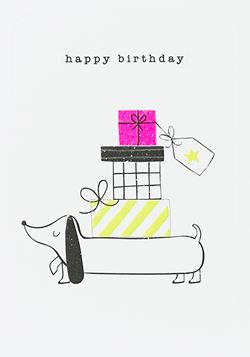 Sausage Dog Birthday Card