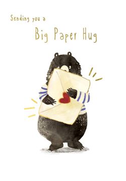Big Paper Hug Greeting Card