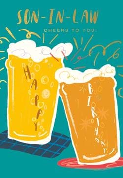 Cheers To You Son In Law Birthday Card
