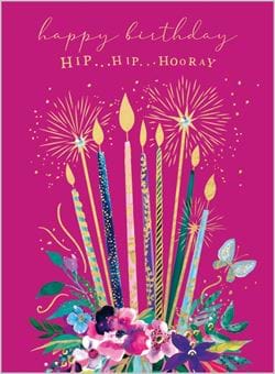 Hooray Candles Birthday Card