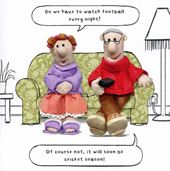 Watching TV Birthday Card